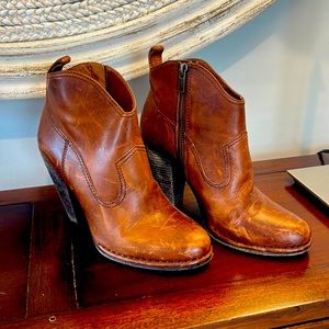 Frye booties in Cognac size 8